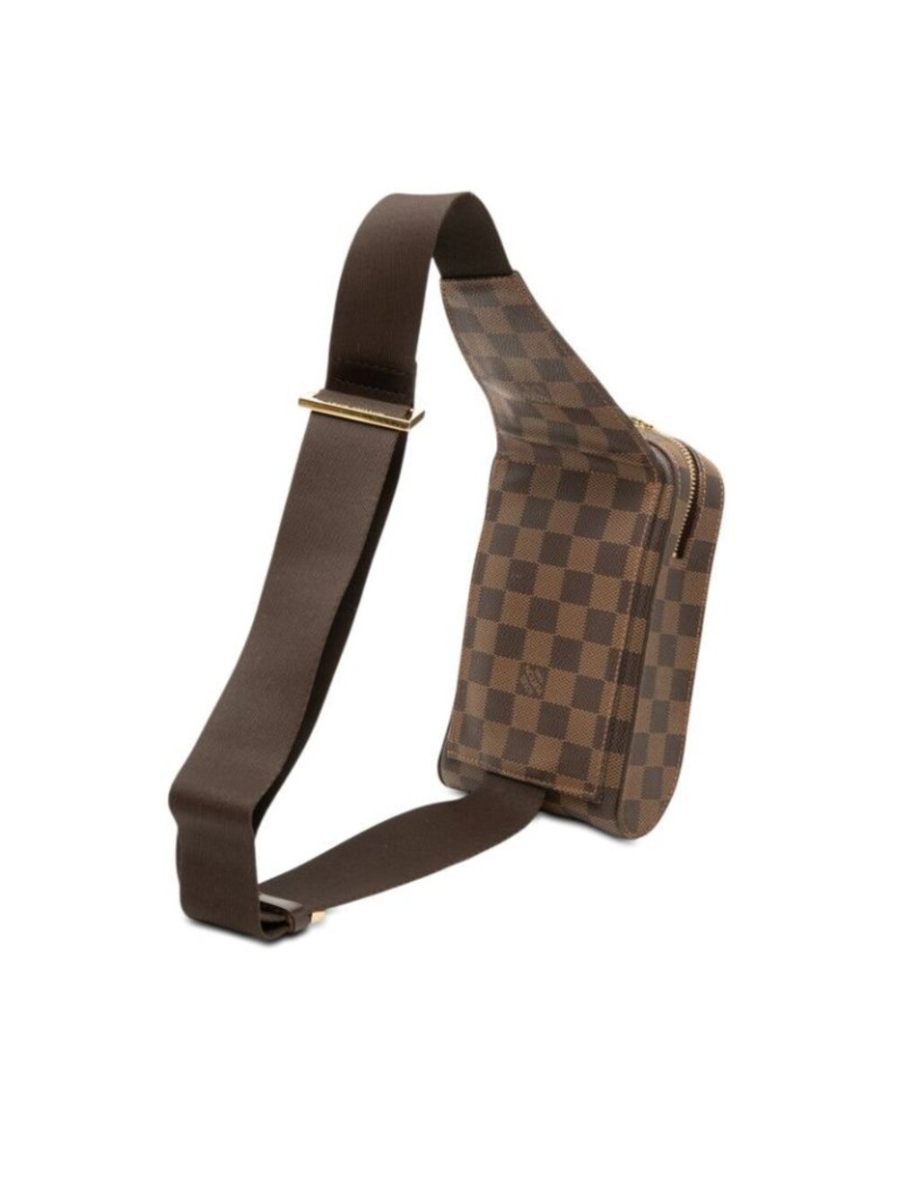 ★SOLD★ Louis Vuitton Damier Geronimos Shoulder Bag Brown Leather - Picture 2 of 6